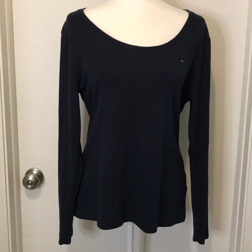 Tommy Hilfiger Navy Blue Long Sleeve Sweater